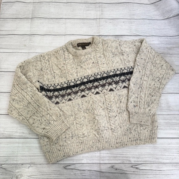 Inis Crafts 100% Wool Made In Ireland Sweater - Picture 1 of 4